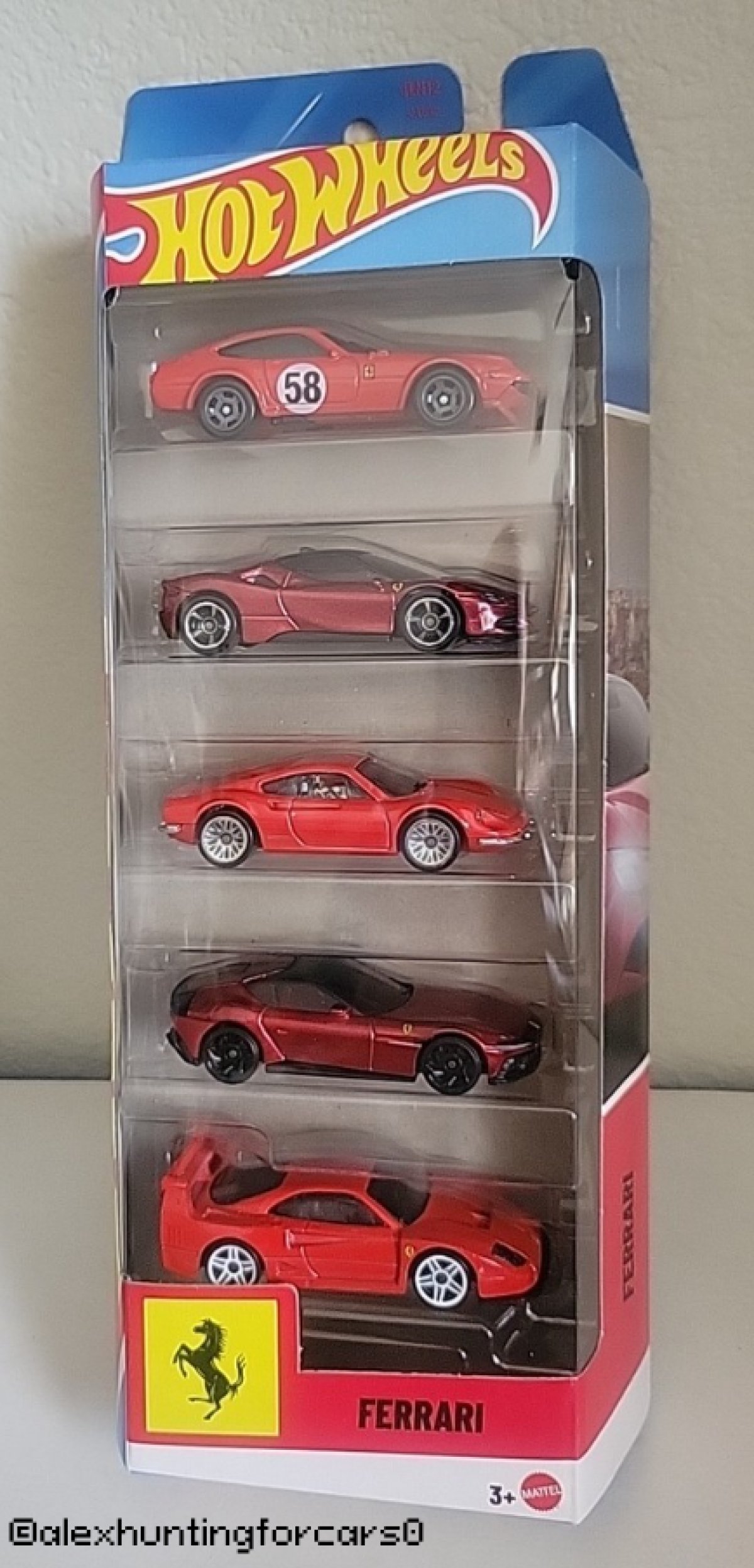 I Finally found the ferrari five pack in the hotwheels/matchbox dollar General display